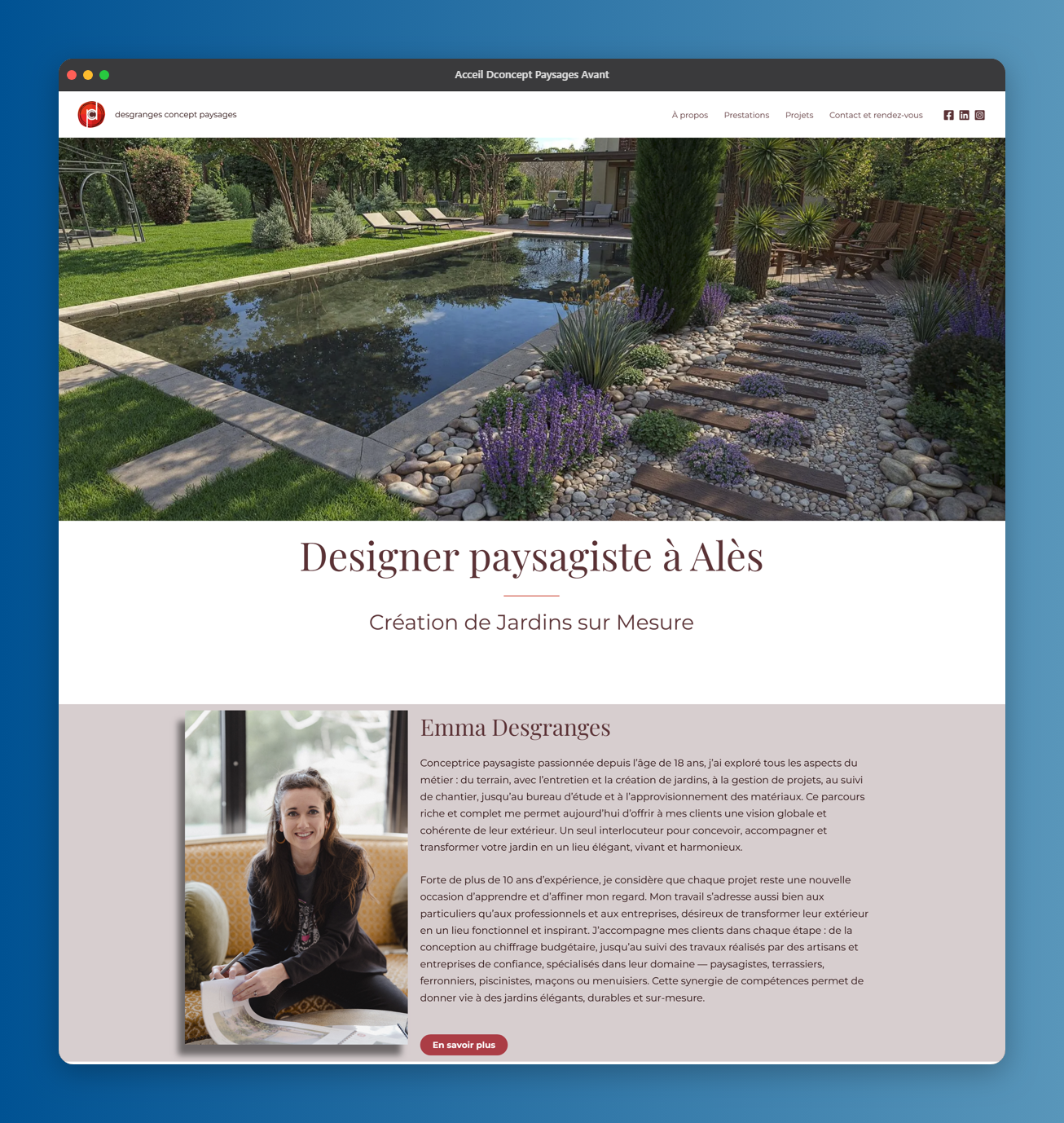 Accueil Dconcept Paysages Avant