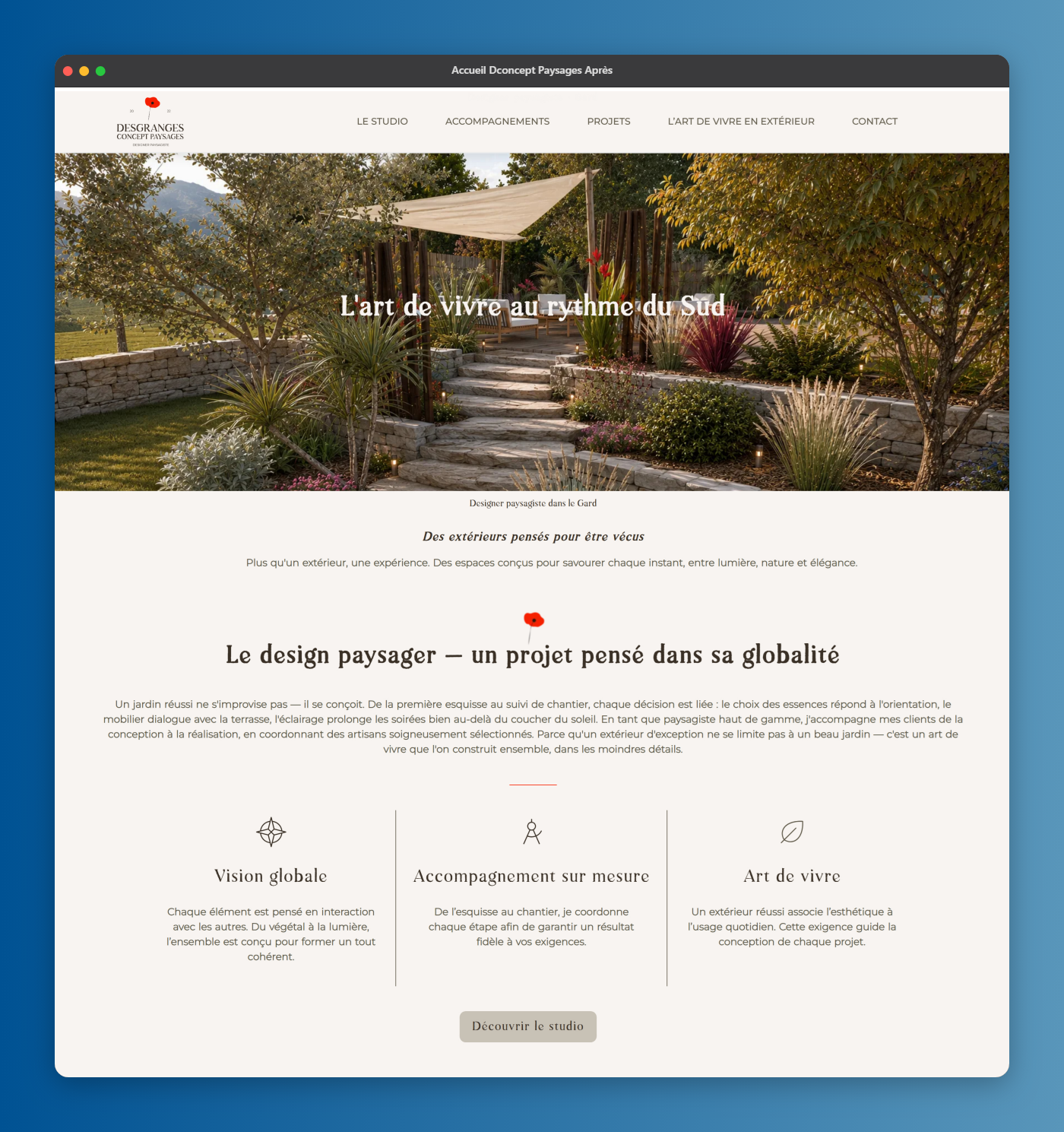 Accueil Dconcept Paysages Après